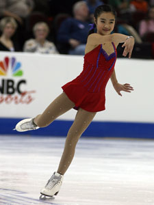 Nina Jiang during novice short program 